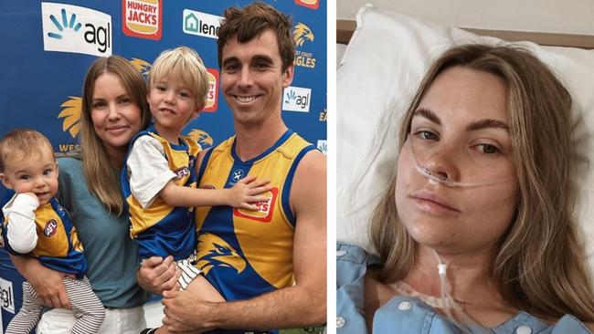 Liv Cripps, the wife of Eagles star Jamie, has shared a cancer update. Photo: Instagram