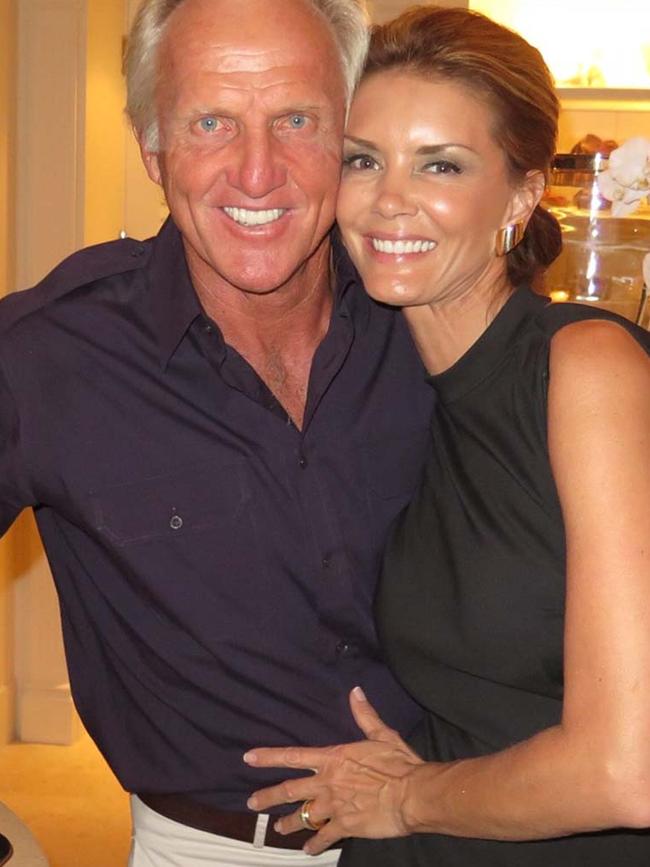 Greg Norman and his wife Kristen. Image supplied by Greg