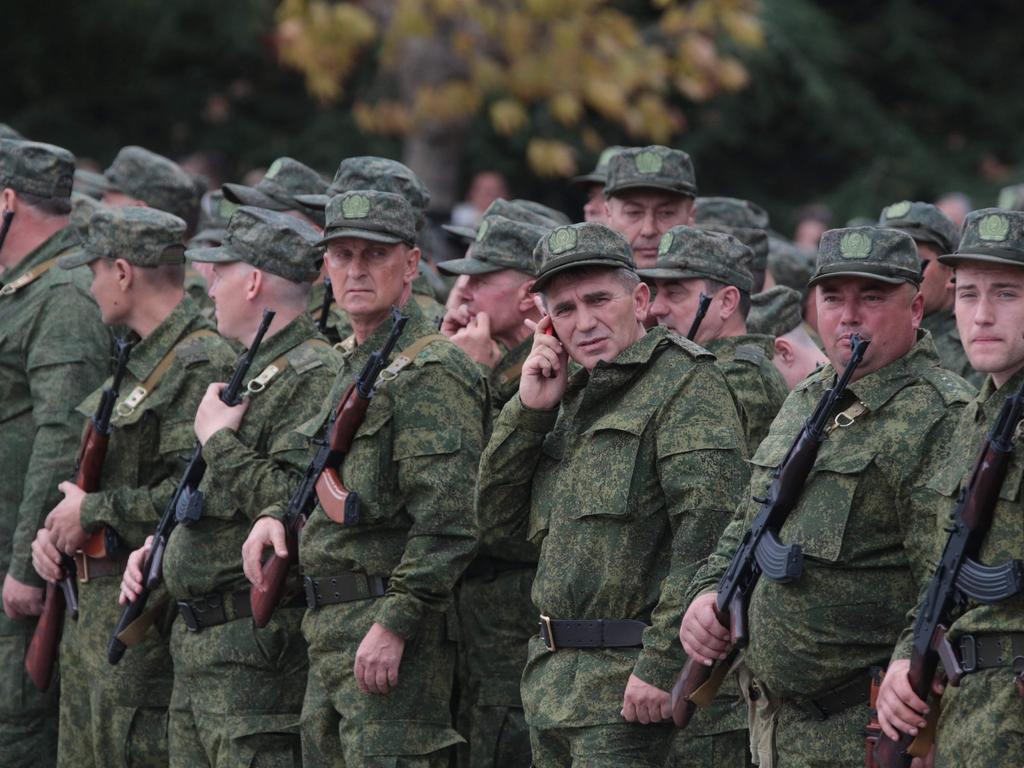 Hundreds of thousands of Russian men have been asked to help bolster Moscow's army in Ukraine. Picture: AFP