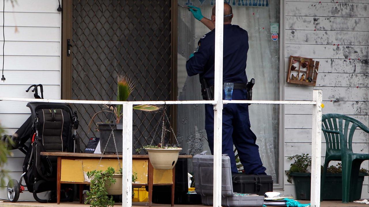 Forensic officers at the Werrington house in 2010 where brothers Devril and Robert Leuthwaite were shot.