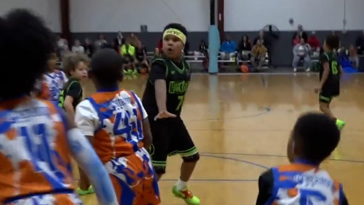 Zion Lancaster taunted his smaller opponents throughout the video (Overtime via Courtside Films)