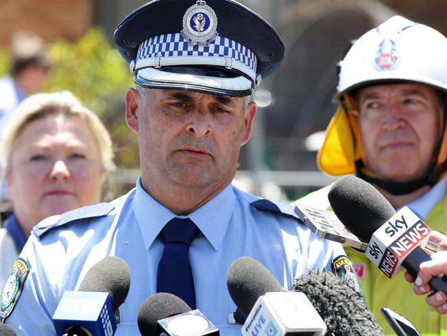 NSW Police Superintendent Stuart Smith said investigators were treating the incident as a ‘crash investigation’. Picture: Jonathan Ng