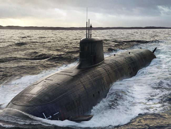 Render of the SSN-AUKUS Nuclear-Powered Submarine. Credit: BAE Systems