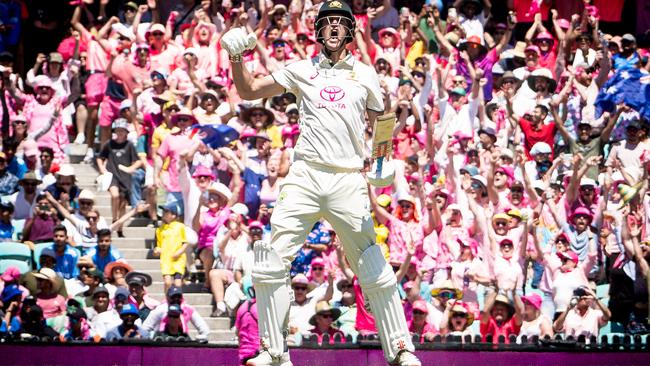 Debutant Beau Webster hits the winning runs for Australia and his selection is a sign the team has made progress over the summer Picture: Tom Parrish