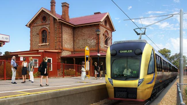 Long-awaited project: This artist’s impression of the Gawler railway line electrification from 2009.