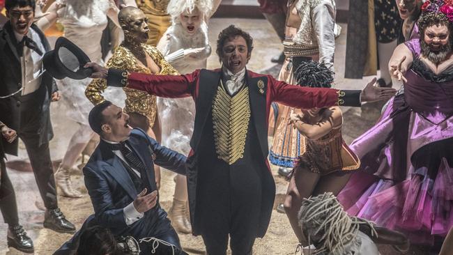 The circus is coming to town. Hugh Jackman in a scene from The Greatest Showman.