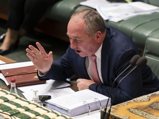 CANBERRA, AUSTRALIA - NewsWire Photos JUNE 24 2021: Deputy Prime Minister of Australia Barnaby Joyce during Question Time at Parliament House in Canberra. Picture: NCA NewsWire / Martin Ollman