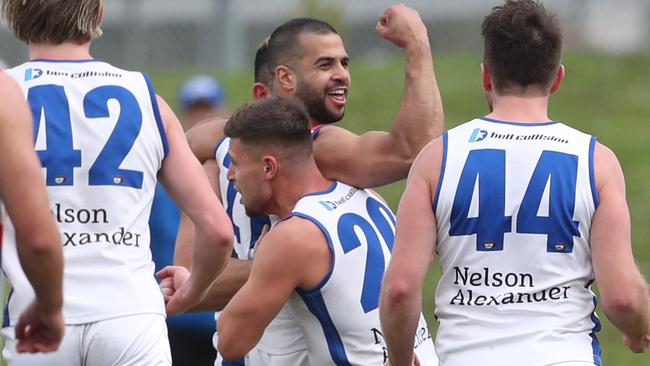 Ahmed Saad celebrates a goal for West Preston-Lakeside. Picture: David Crosling