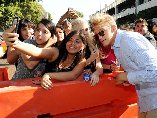 Aussie singer Cody Simpson greets his fans at the 2014 Young Hollywood Awards brought to you by Samsung Galaxy at The Wiltern on July 27, 2014 in Los Angeles, California. Picture: Getty