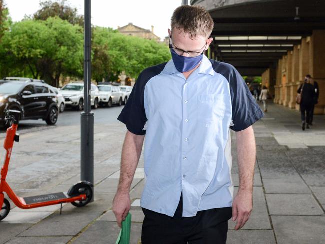 ADELAIDE, AUSTRALIA - NewsWire Photos OCTOBER 28, 2021:  Trevor Stewart leaves the District Court after receiving a suspended sentence for killing South-East couple Don and Senny McInnes in a road crash. Picture: NCA NewsWire/Brenton Edwards