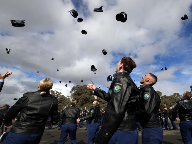 The first class to be fully paid to train attest at Goulburn Police Academy. Picture: Police Media