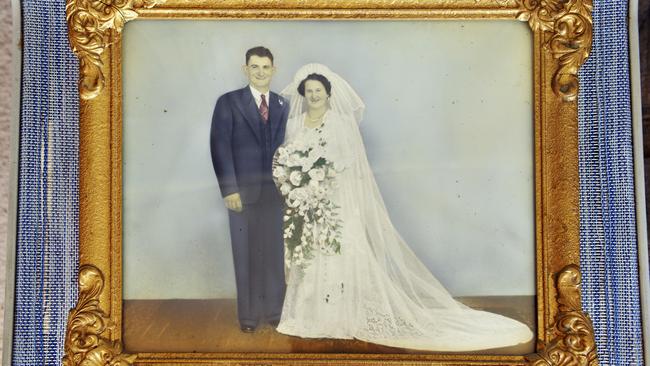 Mervyn and Dulcie Herrmann on their wedding day, 31 January 1953. Photo: Claudia Baxter / The Queensland Times Photo: Contributed