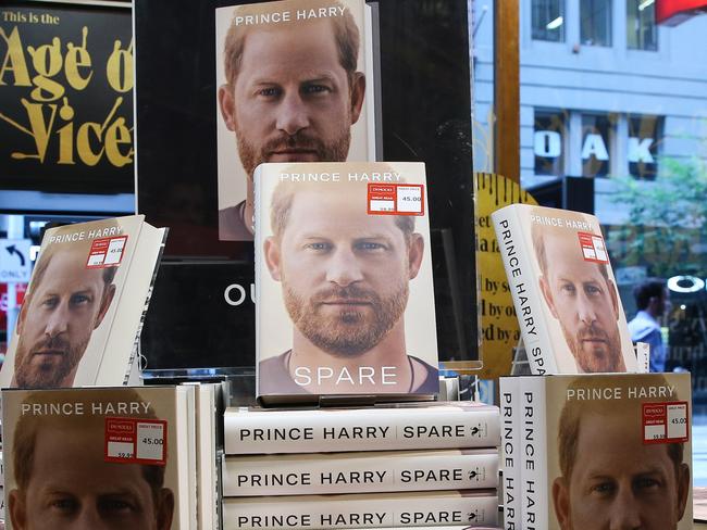 SYDNEY, AUSTRALIA -Newswire photos - JANUARY 11, 2022:  Prince Harry's controversial autobiography Spare becomes the fastest selling non-fiction book of all time and it hits the Retail stores in Sydney today. Picture NCA Newswire/ Gaye Gerard