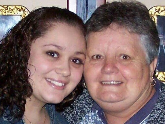 One of Tasha Chase’s favourite pictures with her grandmother, Beverley Hanley, who was murdered in 2010. Picture: Supplied by Tasha Chase