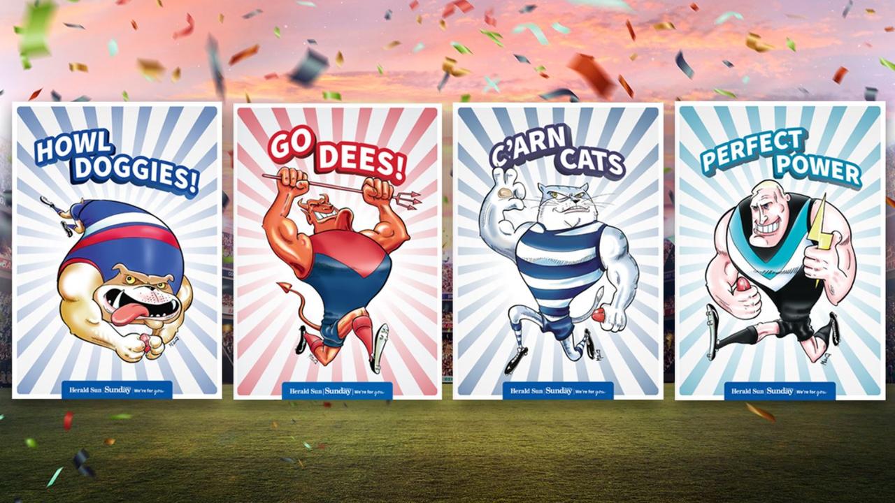 Afl Grand Final Souvenirs Posters Team Downloads Gold Coast Bulletin