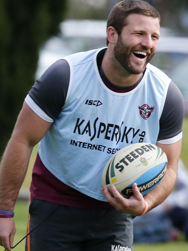 Blake Leary at Sea Eagles training.