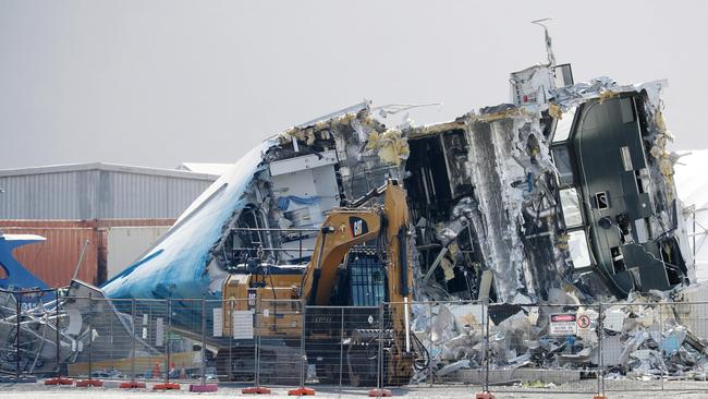 A major ship is torn to shreds at Norship. PICTURE: STEWART McLEAN