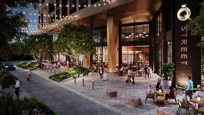 The $400M mixed use project including residential, retail and commercial space will include five buildings built over two podiums, separated by the Eat Street and 558 apartments across the five buildings including.