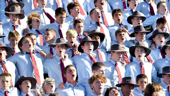 The Southport School supporters GPS first XV Rugby union game between The Southport School v Nudgee College. Saturday July 16, 2022. Picture, John Gass