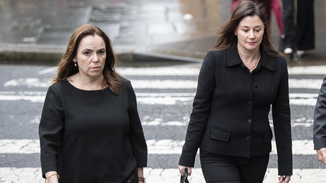 Rebecca Farrell, left, and whistleblower Amelia Berczelly outside the Federal Court in Sydney. Picture: Monique Harmer/NewsWire