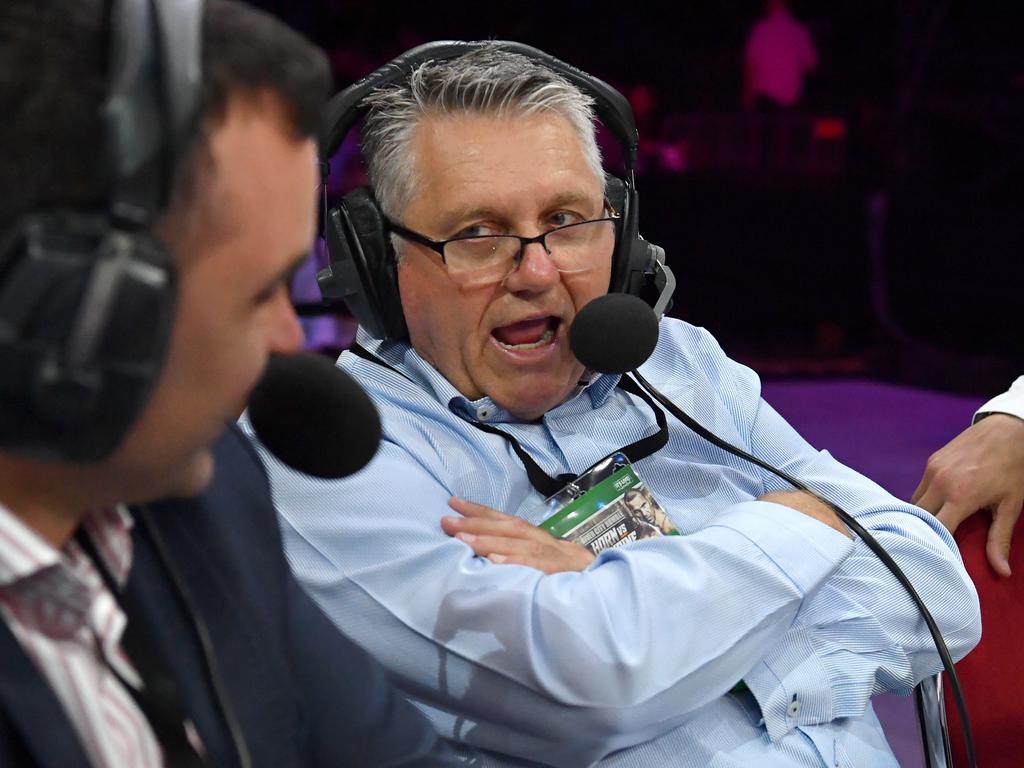 2GB radio host Ray Hadley at Horn-Mundine at Suncorp Stadium. Picture: Darren England/AAP