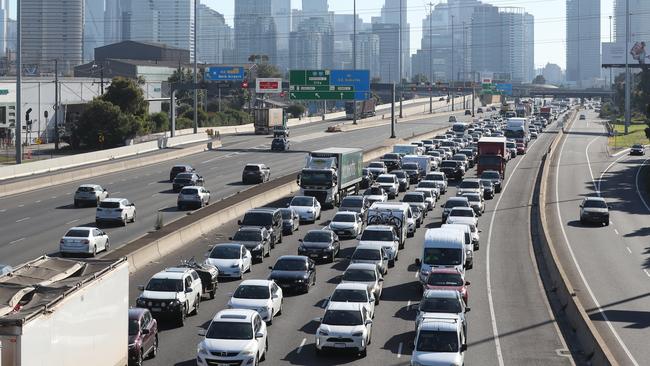 Experts warn Melbourne’s CBD is heading towards gridlock. Picture: David Crosling