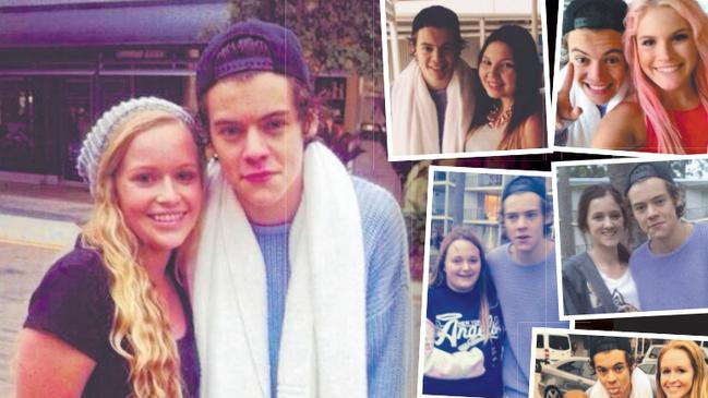 Gold Coast One Direction fans meeting with Harry Styles and other members of the band at Sanctuary Cove in October 2013. Picture: Gold Coast Bulletin