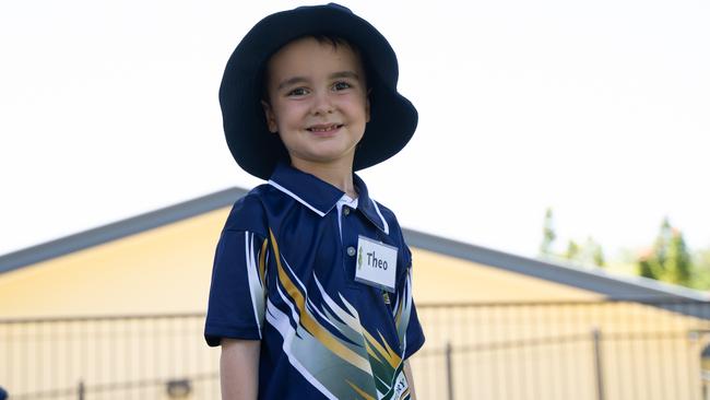 Theo Dotta at Victory College's first day of class. January 22,2024. Picture: Christine Schindler