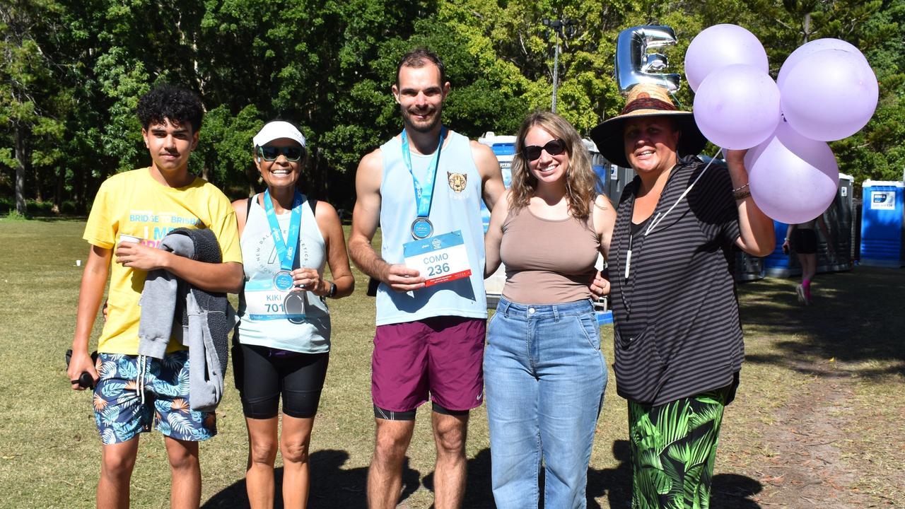 Alex Como, Evodie Kuhn and friends at the Noosa Marathon 2024.