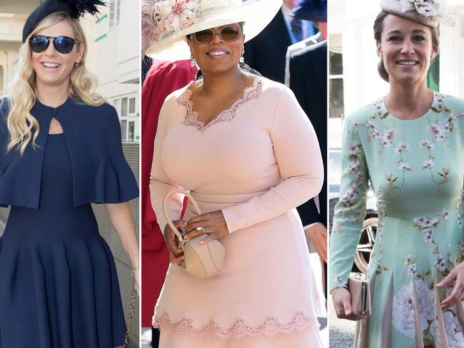Chelsy Davy, Oprah Winfrey and Pippa Middleton. Picture: Ian West/PA Wire