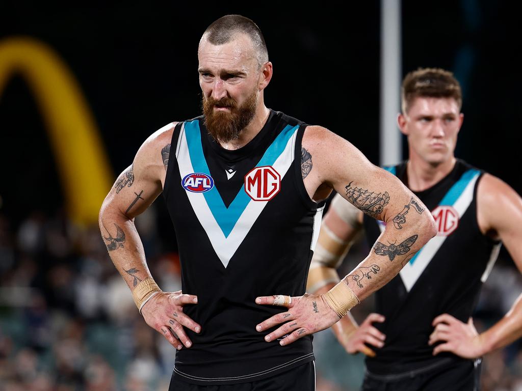 Charlie Dixon had a poor game on Friday night. Picture: Getty Images