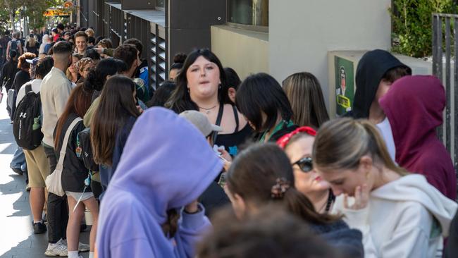 Crowds lined up around the block to get a taste. Picture: NewsWire / Monique Harmer