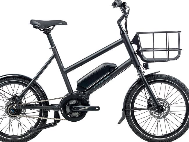 Orbea’s Katu-e 30 urban commuter, $4199, from Glow Worm Electric Bikes.