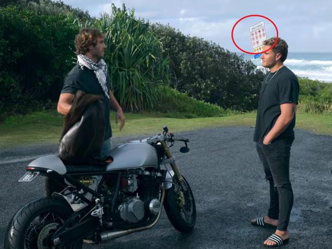 Elias Chigros and Nathan Favro at Shelly Beach in Ballina. Picture: Netflix