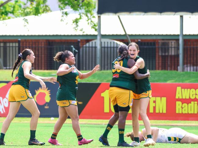 The Saints beat PINT by 25 points in Round 12 of the 2022-23 NTFL season. Picture: Celina Whan / AFLNT Media.