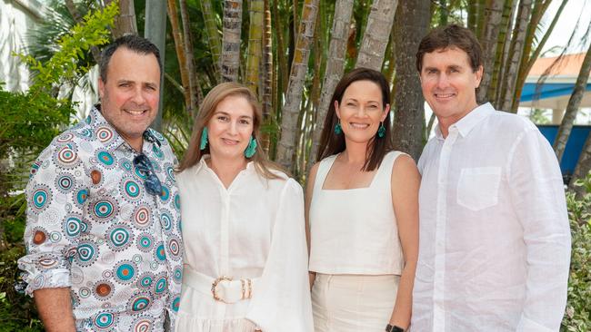 Ben Phillips, Rebecca Phillips, Kate Franettovich and Gavin Franettovich at the Touch of Teal Soiree for the Trudy Crowley Foundation at the Mantra at the Harbour on Friday, September 8. Picture: Michaela Harlow