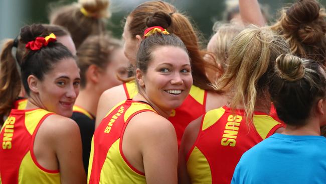 GOLD COAST, AUSTRALIA - FEBRUARY 04: Jade Pregelj during a Gold Coast Suns AFLW training session on February 04, 2020 in Gold Coast, Australia. (Photo by Chris Hyde/Getty Images)