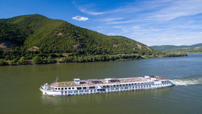 Riverside Mozart, one of the largest cruise boats on the Danube River.