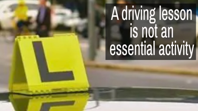 A driving lesson is not an essential activity