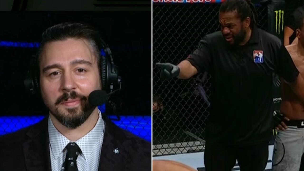 Dan Hardy and Herb Dean clashed over stoppage.