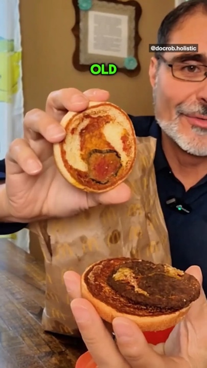Doctor revolts fast food fans after showing off a two-month old order of McDonald's
