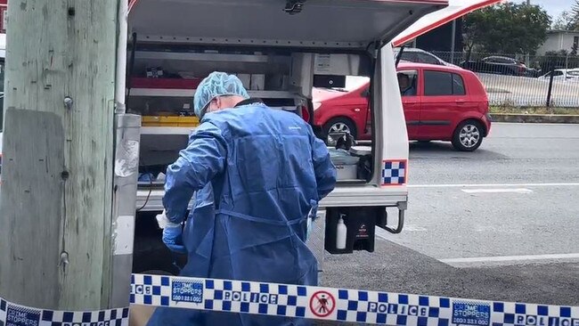 Police at the scene of a dramatic standoff between an armed man and officers on the Gold Coast. Picture: Supplied