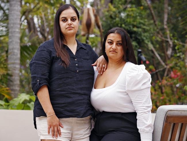 Sisters Serrah and Bianca Katz have been left terrified after the man who murdered their mother was set free from detention. Picture: Sam Ruttyn