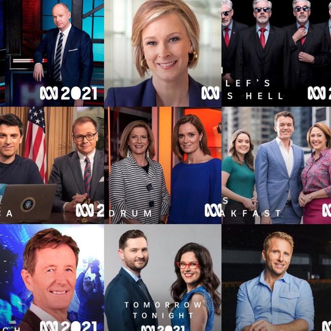 An image posted on Twitter on Wednesday by Sophie McNeill and captioned: “It's disappointing that my beloved @abcnews & @ABCTV has still such a long way to go to ensure the network accurately reflects the Australian population #diversity #whatdiversity”
