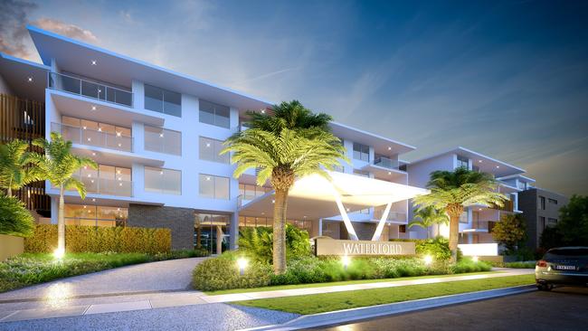 Artist impressions of Waterford Apartments at Bundall — the project is now completed.