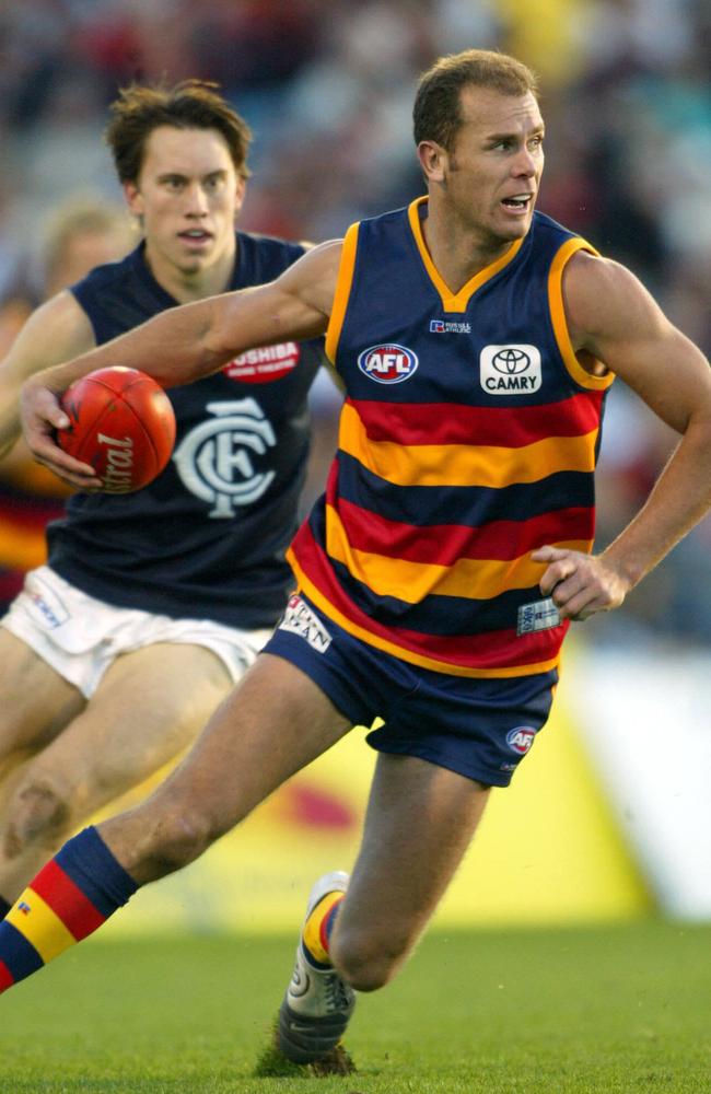 Wayne Carey in Crows colours.