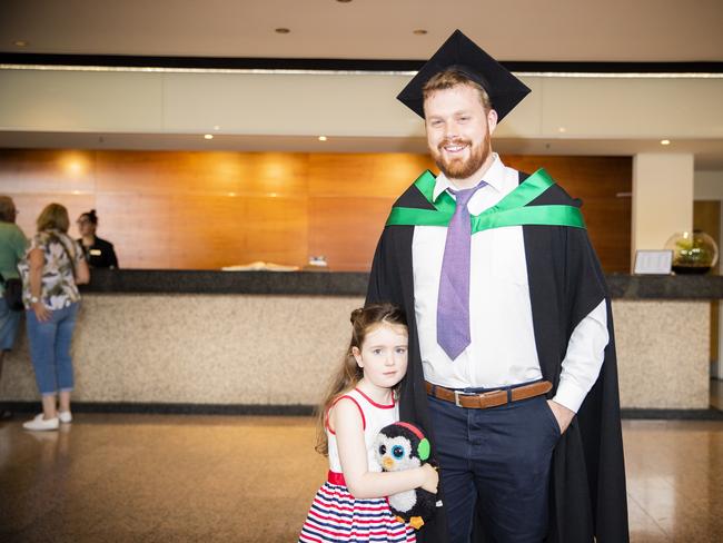 Selby Cooper with Eleanor Cooper. University of Tasmania Hobart Graduations 2019, Wednesday morning. Picture: RICHARD JUPE