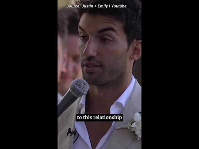 Justin Baldoni apologises to wife during wedding vows