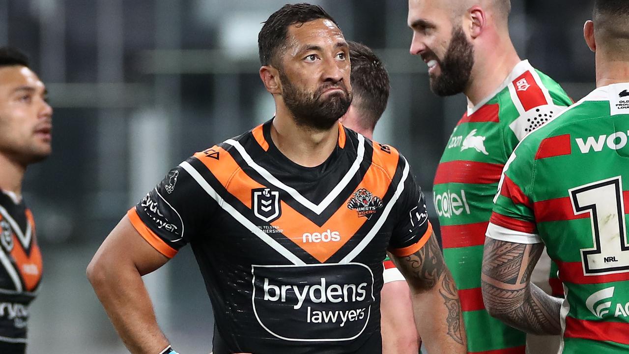 Benji Marshall came up with a poorly-executed kick late. (Photo by Cameron Spencer/Getty Images)