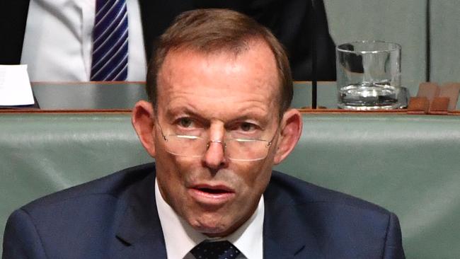 Former prime minister Tony Abbott during House of Representatives Question Time at Parliament House in Canberra, Monday, June 19, 2017. Picture: AAP /Mick Tsikas.